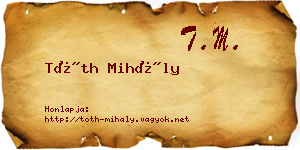 Tóth Mihály névjegykártya