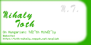 mihaly toth business card